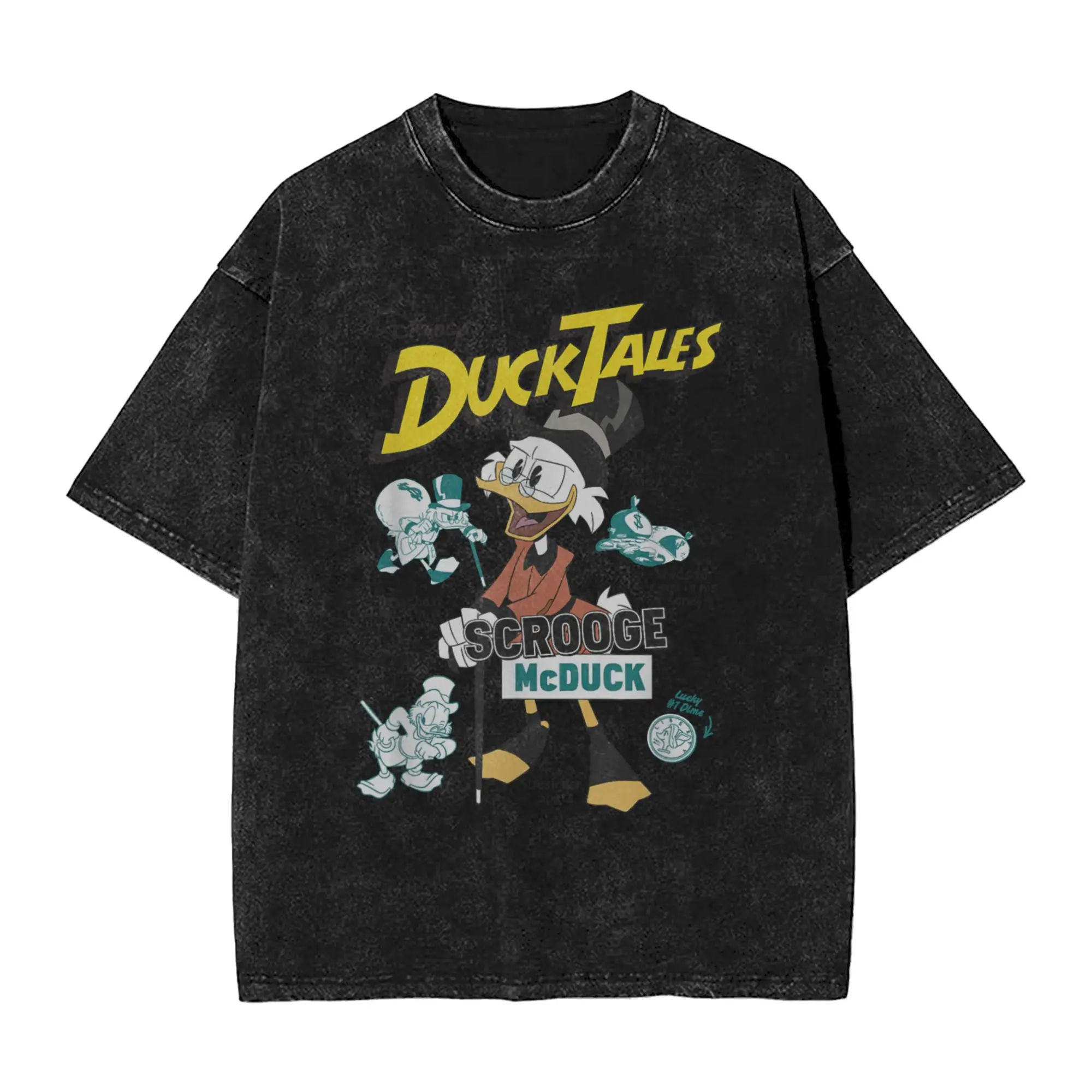 

Футболка с чехлом Duck Tales Scrooge, футболки в стиле хип-хоп, потрясающая футболка с короткими рукавами, летние дышащие футболки больших размеров