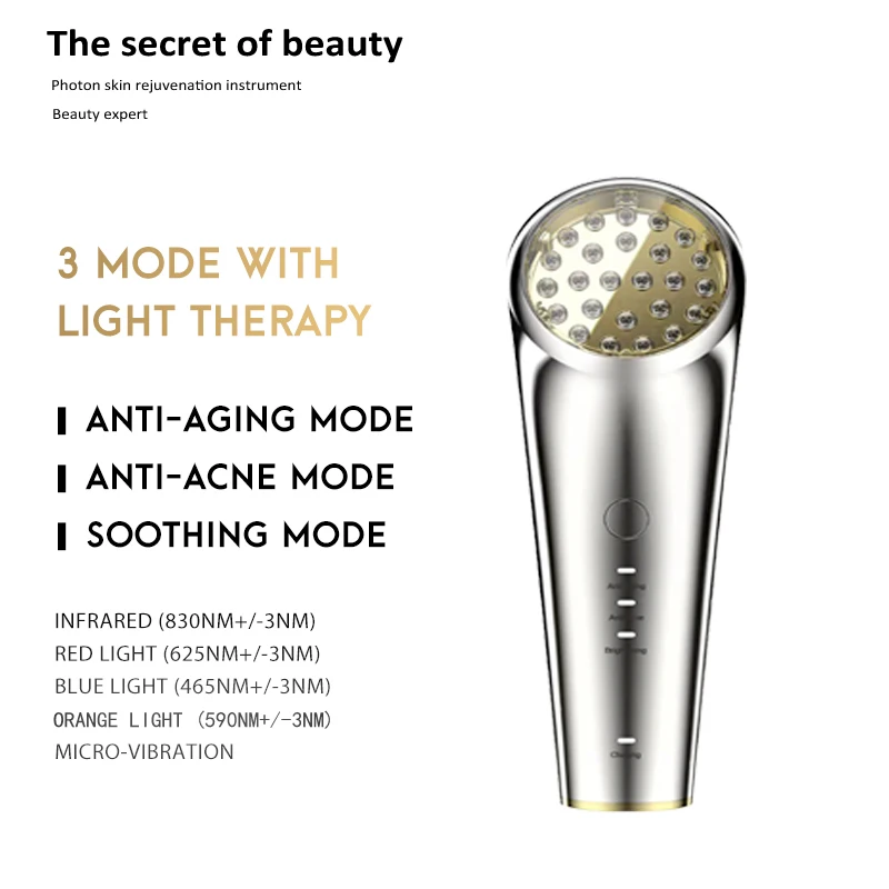 LED Photon Radio Frequency EMS Skin Rejuvenation Thin Face Firming Therapy Facial Skin Lifting Massage Beauty Instrument