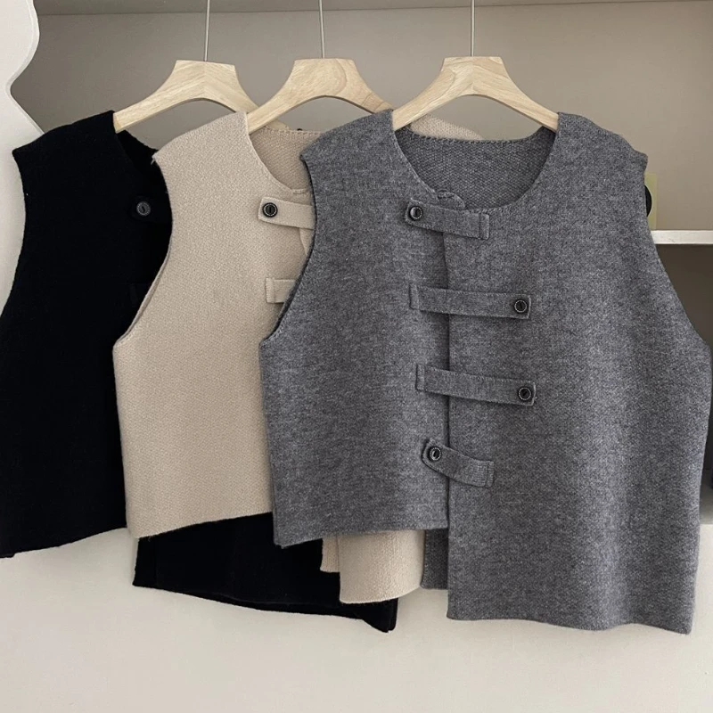 Irregular Vests Women O-neck Simple Elegant Streetwear Loose Spring Office Ladies Popular Casual All-match Korean Style Ins New