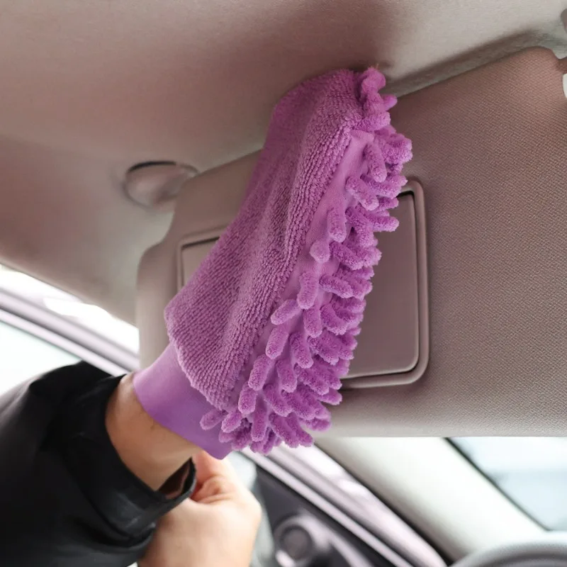 Microfiber Car Wash Mitt Soft Scratch Free Chenille Auto Cleaning Glove Super Absorbent Detailing Gloves Auto Truck Care Tools