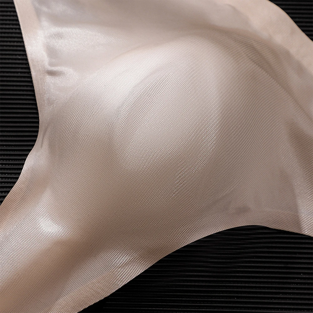 Fashion Men\'s Briefs Thong Middle Waist Bikini Thong With Soft Bulge Pouch Panties Male Underwear T-back Breathable Underpants