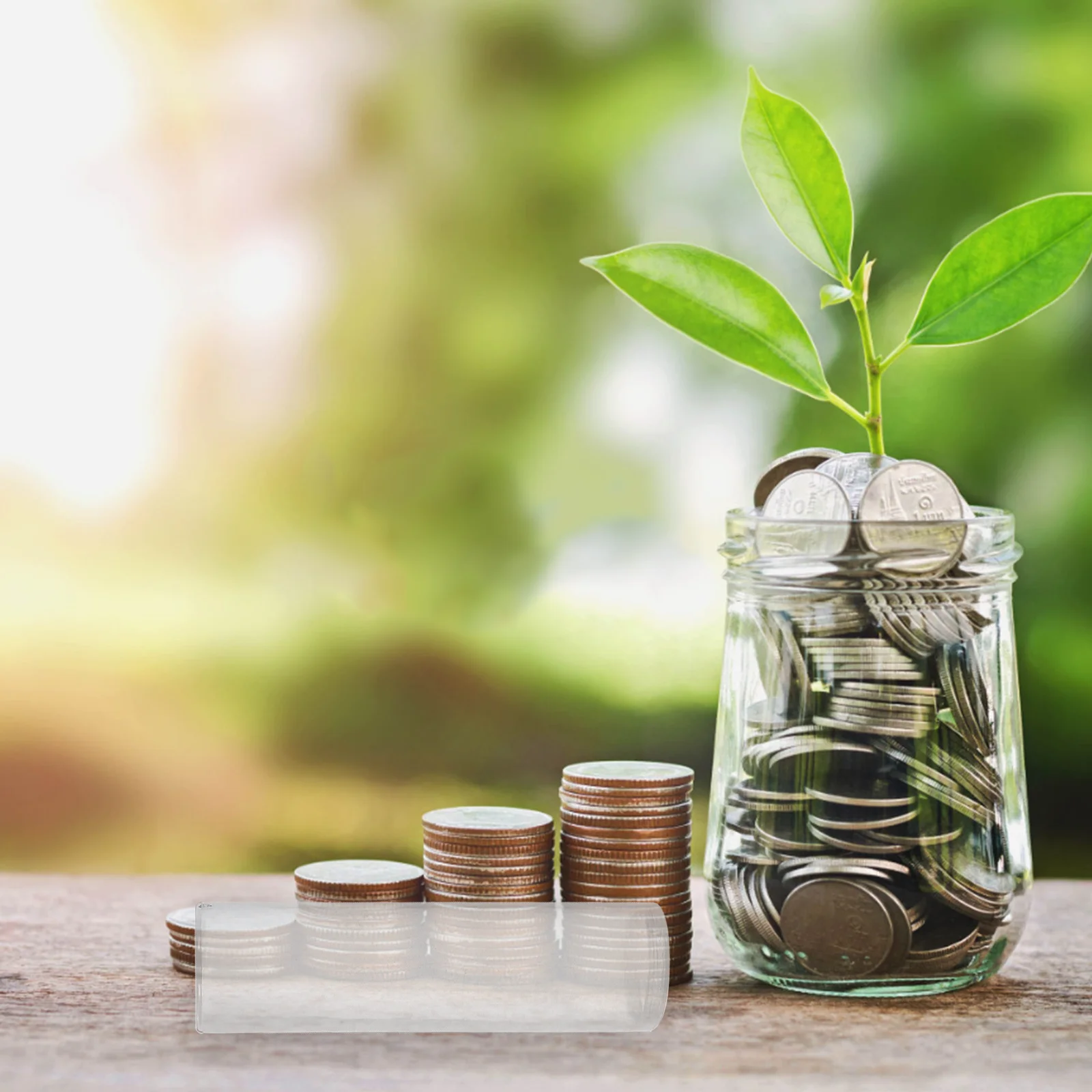 20Pcs Organizer Transparent Plastic Tube Container for Coin Collection Storage Dollar Quarter Holder Stackable