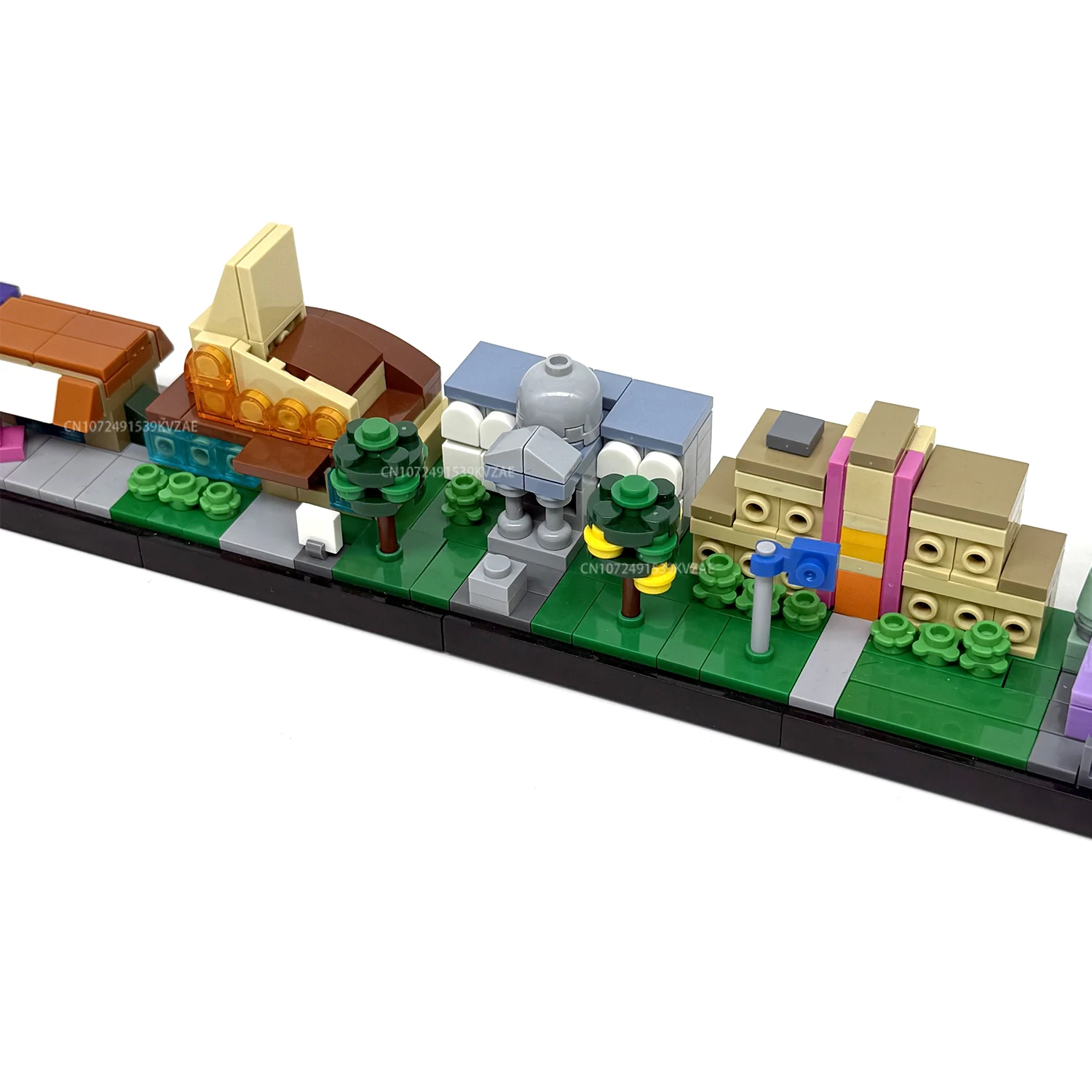 MOC City Architecture Skyline Building Street View Blocs de construction école église bibliothèques modèle jouets pour briques de film cadeaux de noël