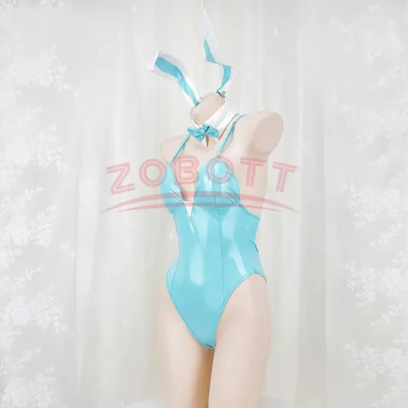 D12 أنيمي لعبة الأزرق الأرشيف تأثيري ازياء مثير براءات الاختراع والجلود بلاي بوي الأرنب دور اللعب زي هالوين حللا الحفلات