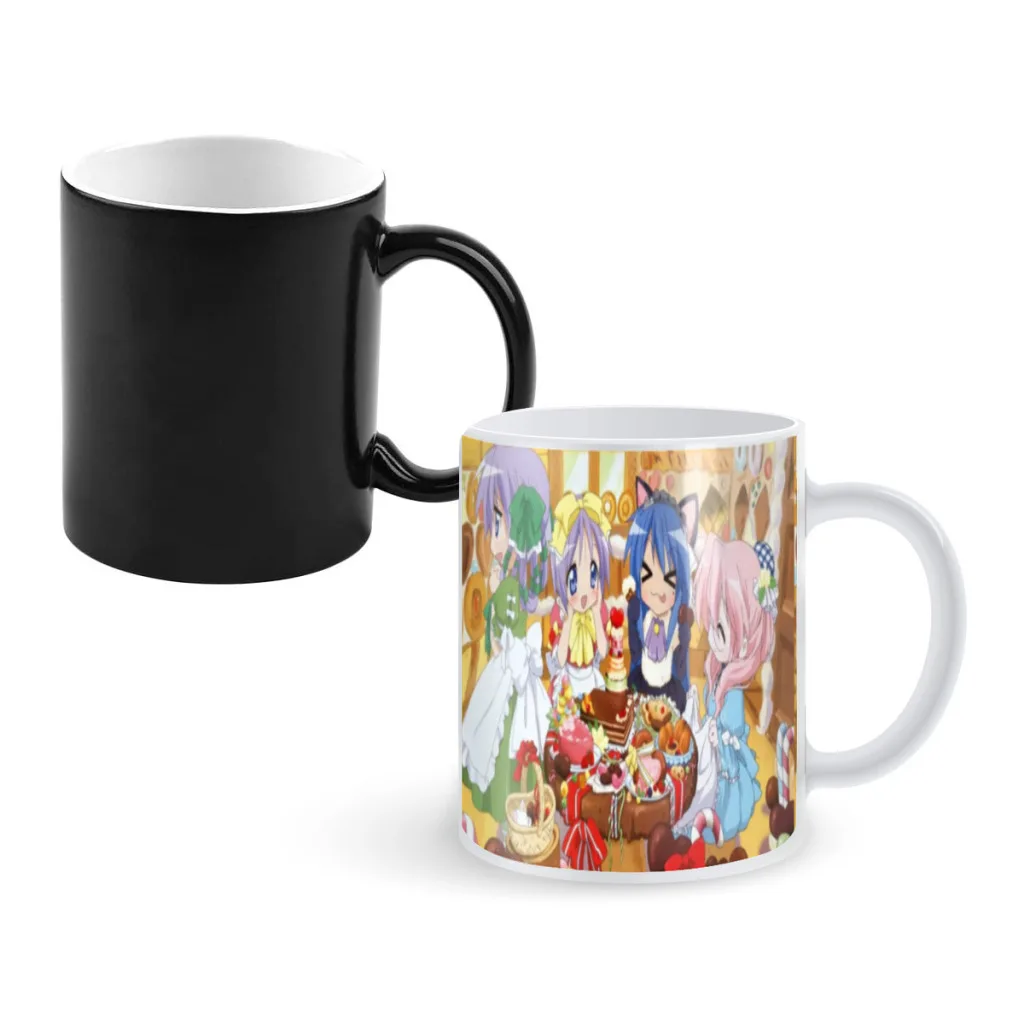 Lucky Star Izumi Konata Color Changing Coffee Mug Cup Magic Ceramic Cups Tea Milk Cups Coffee Mugs Drinkware