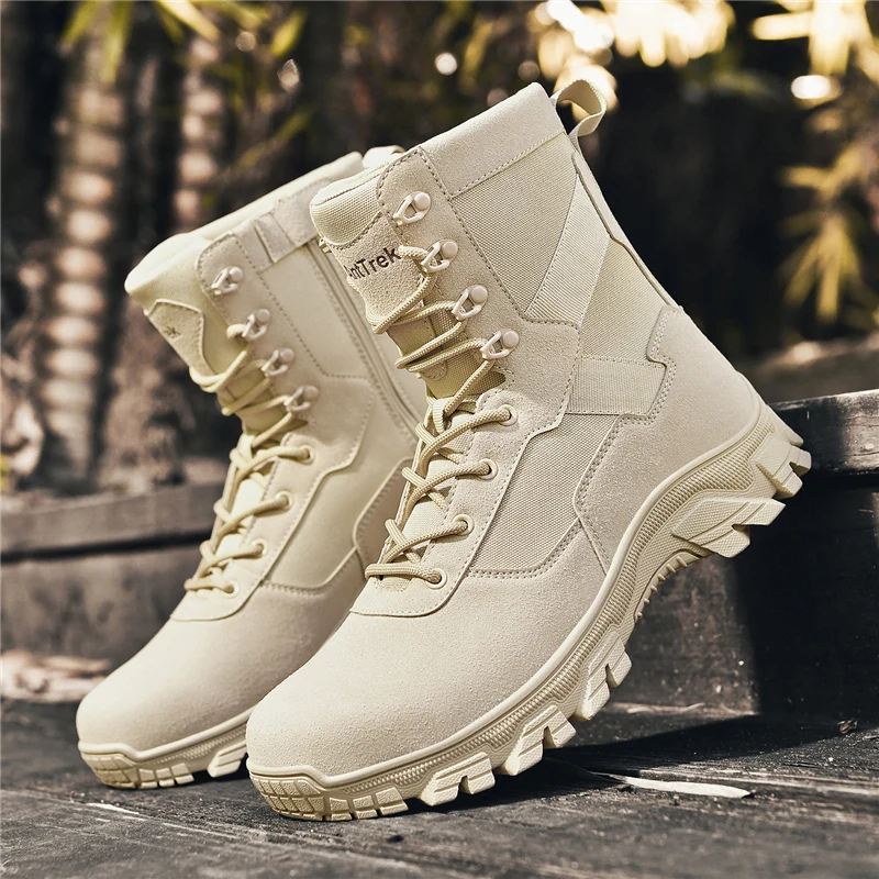 Men Shoes Winter Men Combat Tactical Boots Ankle Work Safety Shoes Special Force Boots Male Waterproof Motorcycle Shoe
