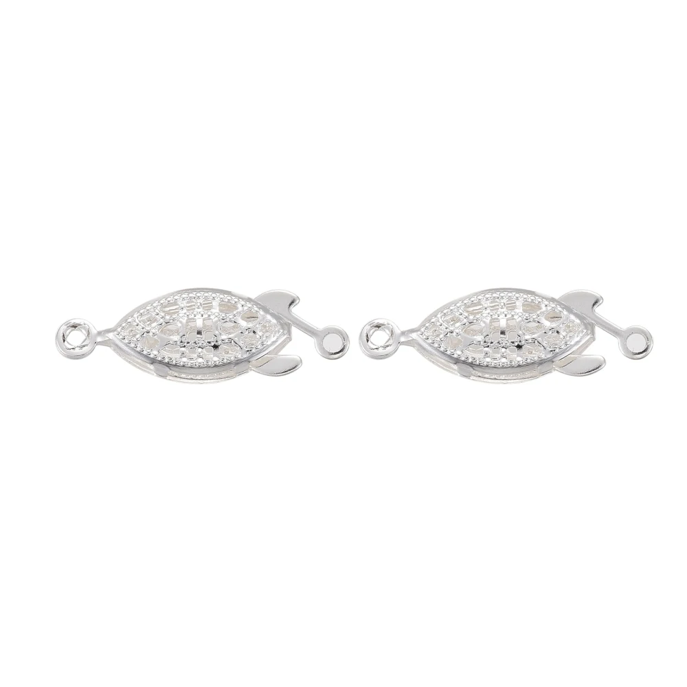 10Set Stainless Steel Horse Eye Box Clasps Silver Color Plated Multi-Strand Clasps Horse Eye Charm Connector Links for Layered