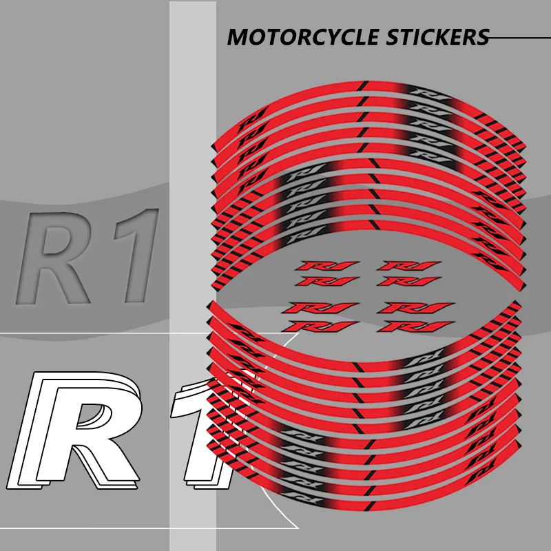 

Motorcycle Wheel Sticker For R1 r1 Stripes Waterproof Reflectives Rim Tire Protection Decals Stickers Accessories YZF-R1