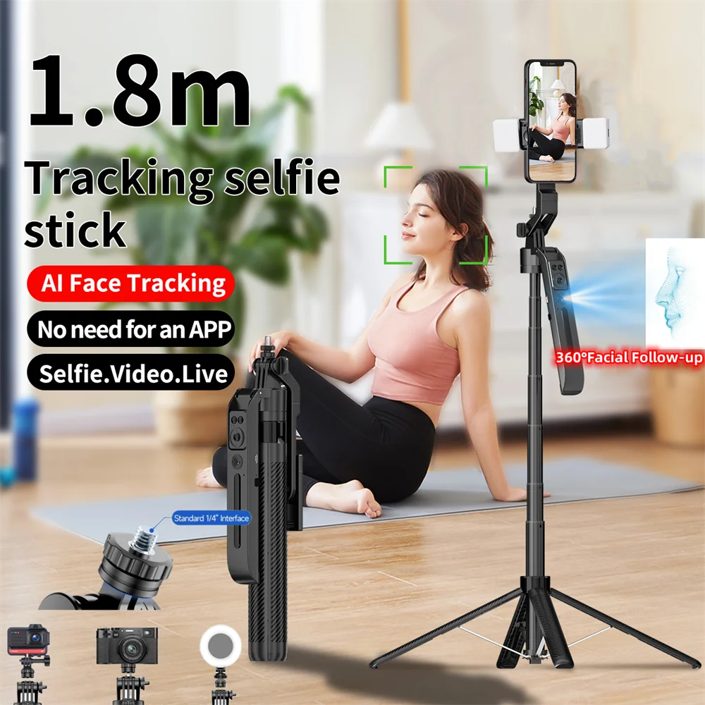 

Portable camera tripod wireless remote control 360 ° AI face tracking for video recording video recording, and live streaming