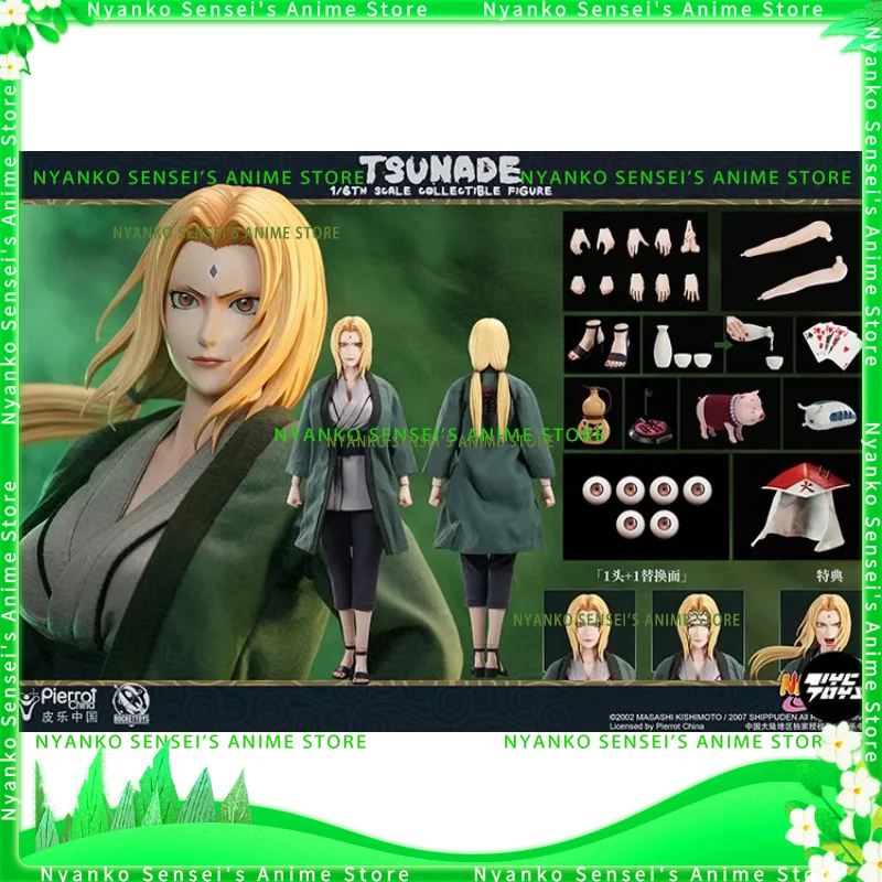 Rocket brinquedos godaime hokage tsunade ROC-009 naruto shippuden figura de ação anime modelos brinquedo boneca presente hobby colecionável em estoque