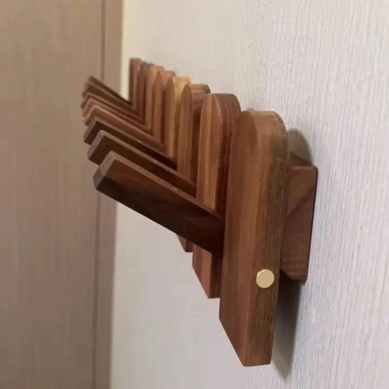 Piano Key Design Hanger Door Hook Door Wall Hanging Clothes Solid Wood Creative Wall Entrance Bedroom Coat Rack Home Art Decor