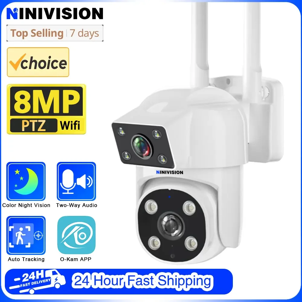 

8MP 4K Indoor Security Camera for Baby Monitor Camera Motion Detection 2-Way Audio Siren Night Vision Cloud & SD Card Storage