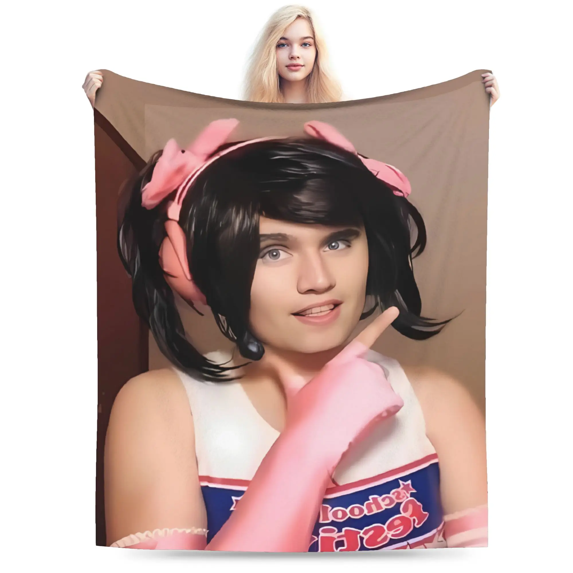Charlie Kirk Jesus Hug Embrace Flannel Blanket  Soft Durable Throw Blanket for Outdoor Airplane Travel Bedspread Sofa Bed Cover