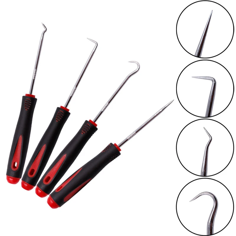 

4PCS Car Auto Vehicle Oil Seal Screwdrivers Set O-Ring Seal Gasket Puller Remover Pick Hooks Durable Tools