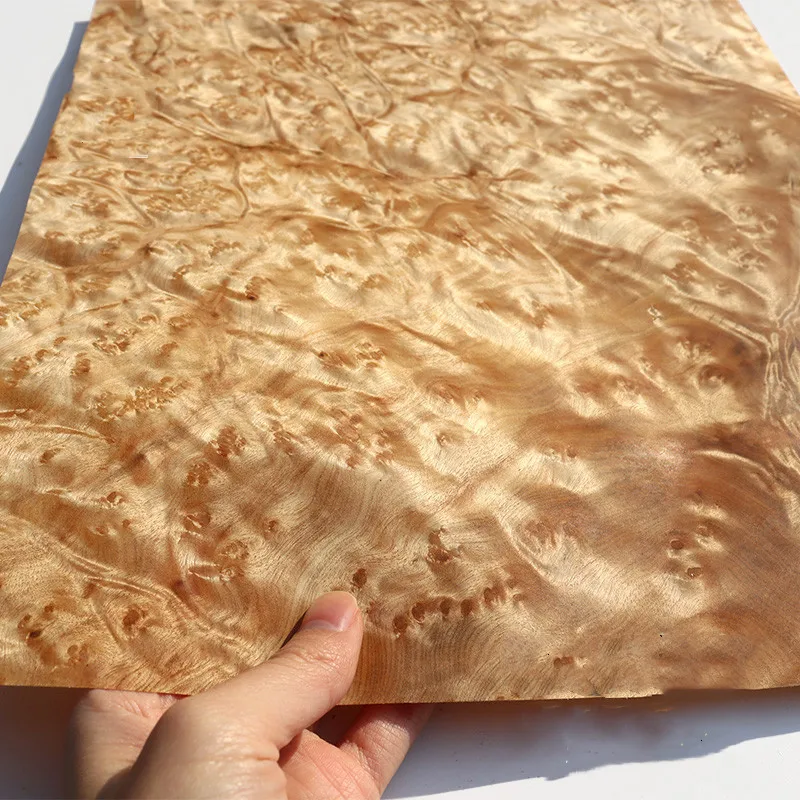 Natural Burl Wood Veneer Handmade DIY Wood Box Refurbished Decorative Gift Jewelry Box Skin Panel 0.2mm Thin Veneer Furniture