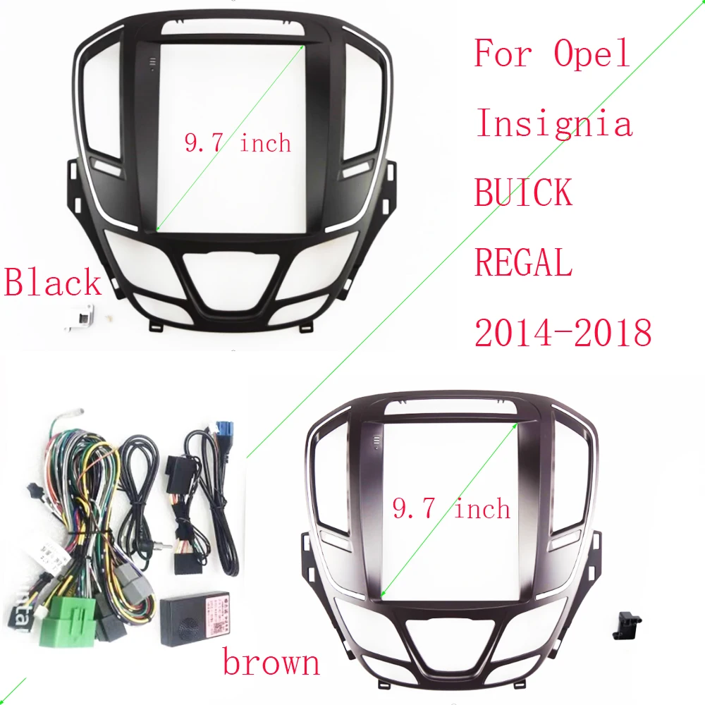 9.7 Inch Car Radio Fascia For Opel Insignia BUICK REGAL 2014-2018 Android MP5 GPS Player Panel Frame 2 Din Head Unit Dash Cover