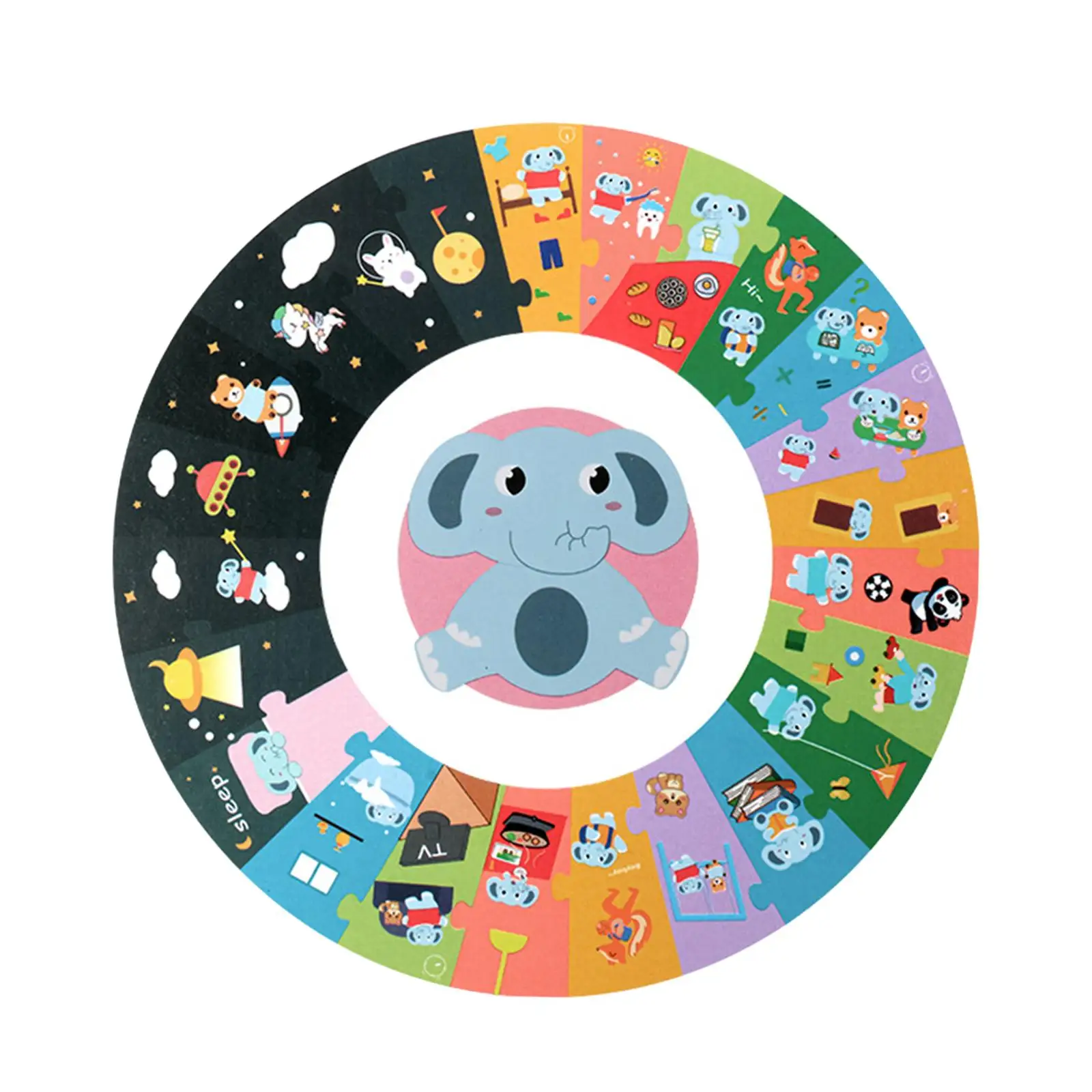 early-educational-toy-cartoon-animal-time-recognition-teaching-time-flat-paper-puzzle