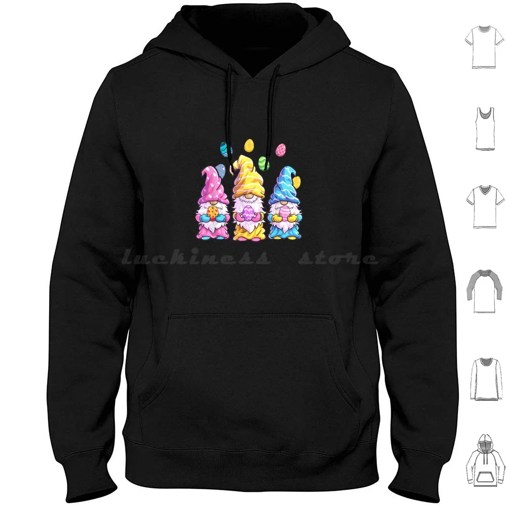 Gnome-Easter-Shirt-Women-Easter-Outfit-Easter-Girls Hoodies Long Sleeve Easter Bunny Gnome Women Girls Outfit Womens