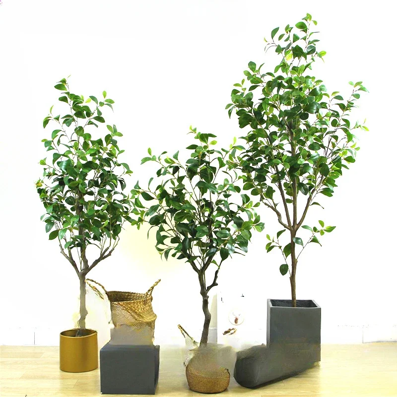 

Artificial plant potted bonsai large living room ins wind floor artificial tree decoration watercress tree artificial green plan