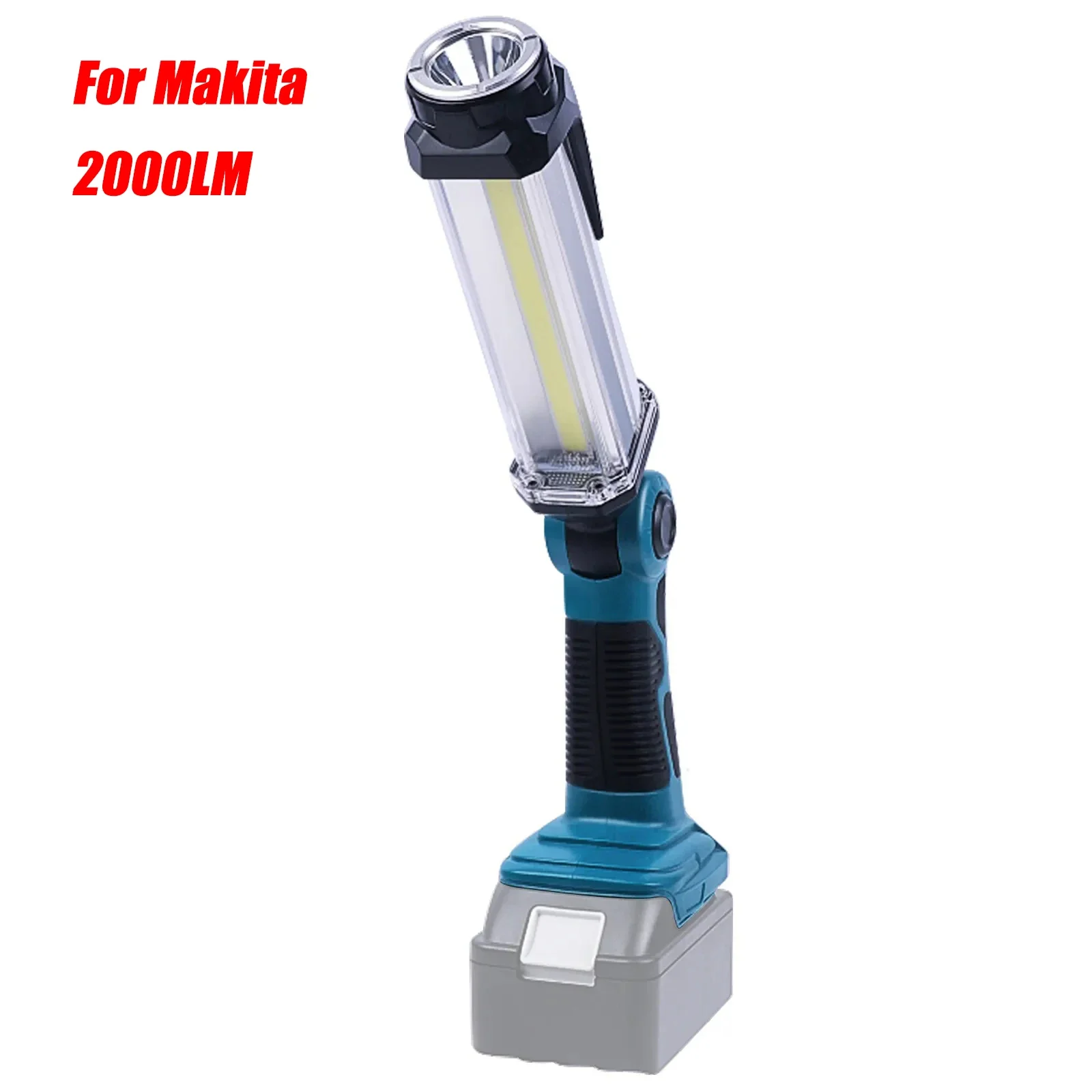 2000LM LED Work Light Portable Outdoor Flashlight Camping Lanterns Vertical Downlight for Makita 14.4V-18V Li-ion Battery