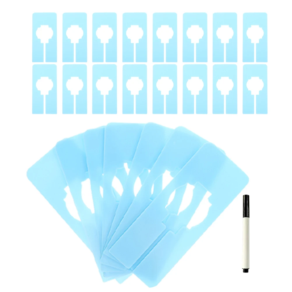 

30Pcs Rectangular Closet Dividers Tags Easy Organization Universal Fit Material Versatile Usage DIY Design Blank Plastic