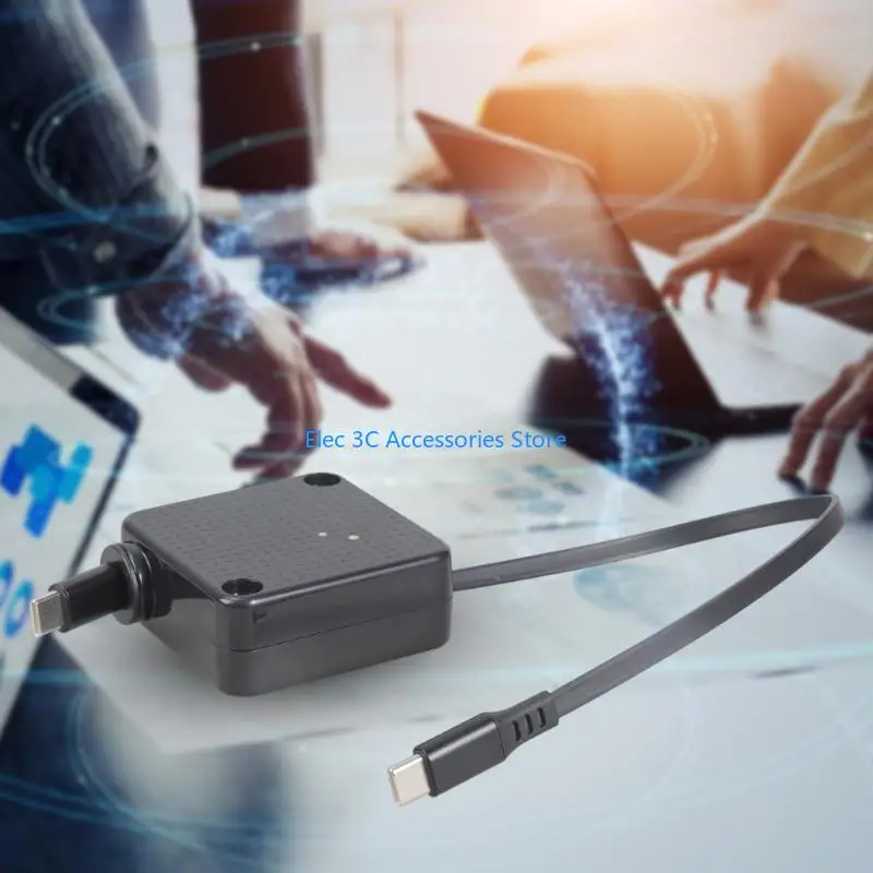 Y51A Charging & Data Sync Cord Wire for Phone Tablet Stretchable 100W 480Mbps USB C Male to USB C Male Data Transfer Cable