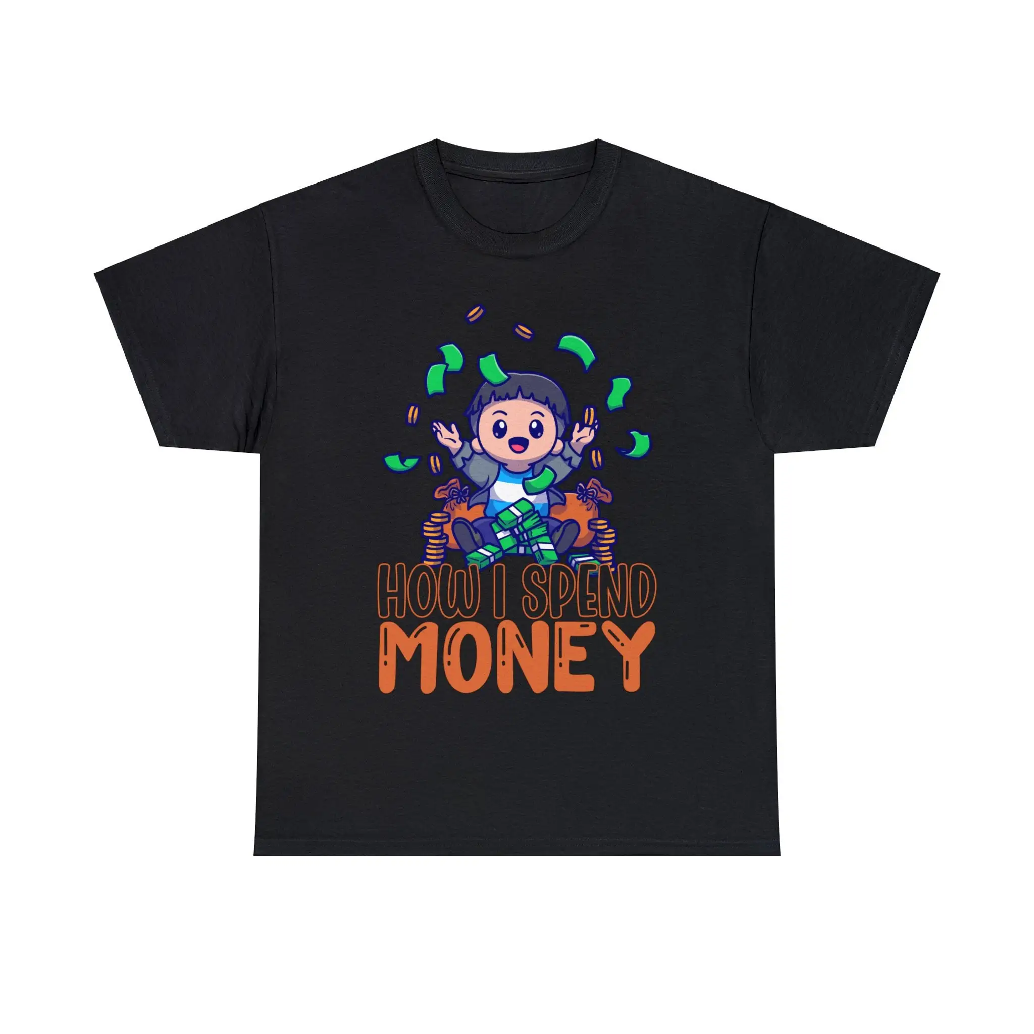 How I Spend Money Heavy Cotton T Shirt