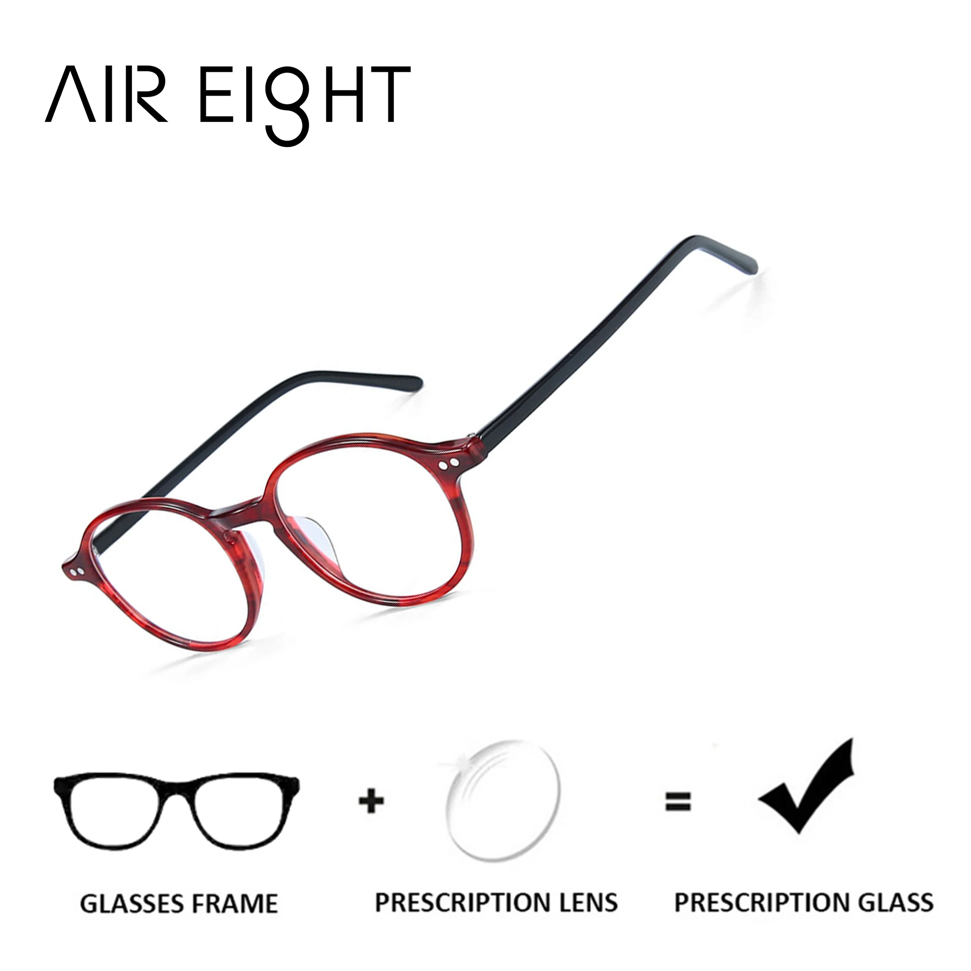 

Очки AIR EIGHT с леопардовым принтом, круглые, женские, с прогрессивными линзами для коррекции близорукости, фотохромные, блокирующие синий свет