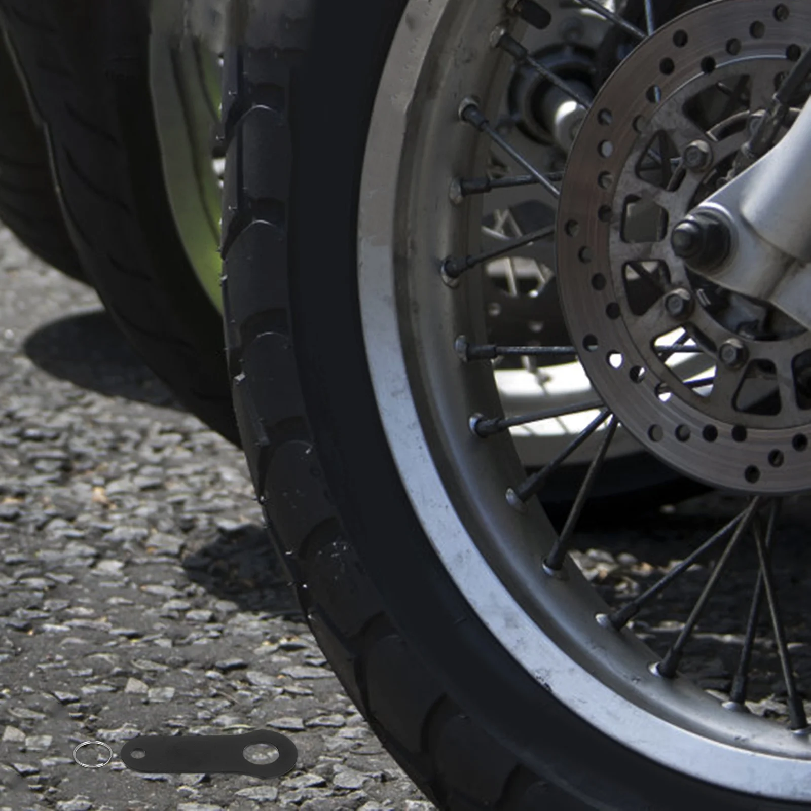 1 مجموعة دراجة نارية جرس شماعات الفولاذ المقاوم للصدأ المعادن نحى مصقول الحظ ركوب جرس كيرينغ ملحق دراجة نارية قوس #3