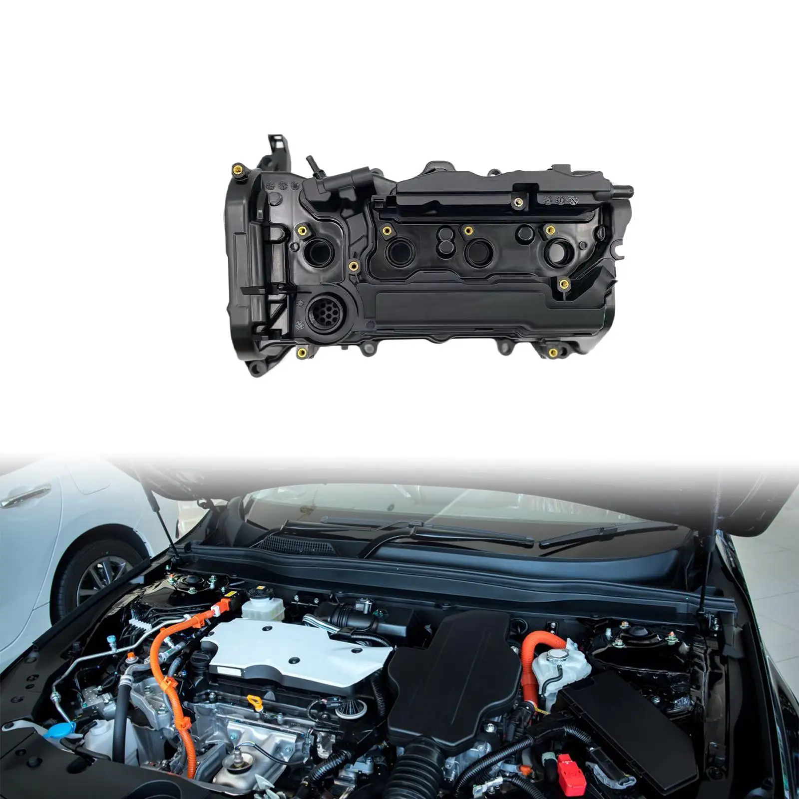 Engine Valve Cover 12310-rdf-a01 Assembly with Gasket Portable Accessories High Performance Replacement for Honda Cr-v 2.4L