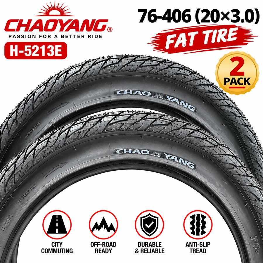 CHAOYANG H-5213E 20x3.0 Fatbike-Reifen 76-406 30TPI 770g E-Bike Fahrradreifen 2er-Pack – Detail 9