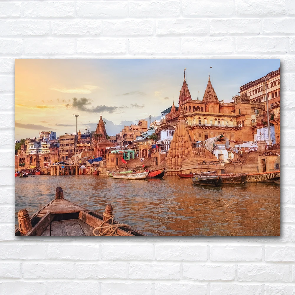 Home Decor Varanasi - Постер с изображением реки Ганга, Варанаси,