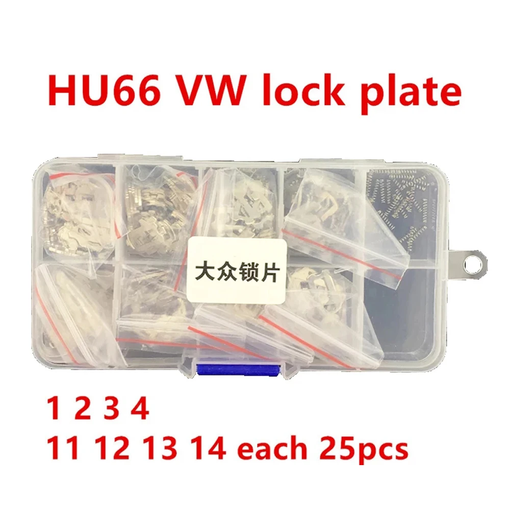 

200Pcs/lot for HU66 Car Lock Repair Accessories Car Lock Reed Lock Plate For VW Audi Lock Repair Kits1 2 3 4 11 12 13 14 each 2