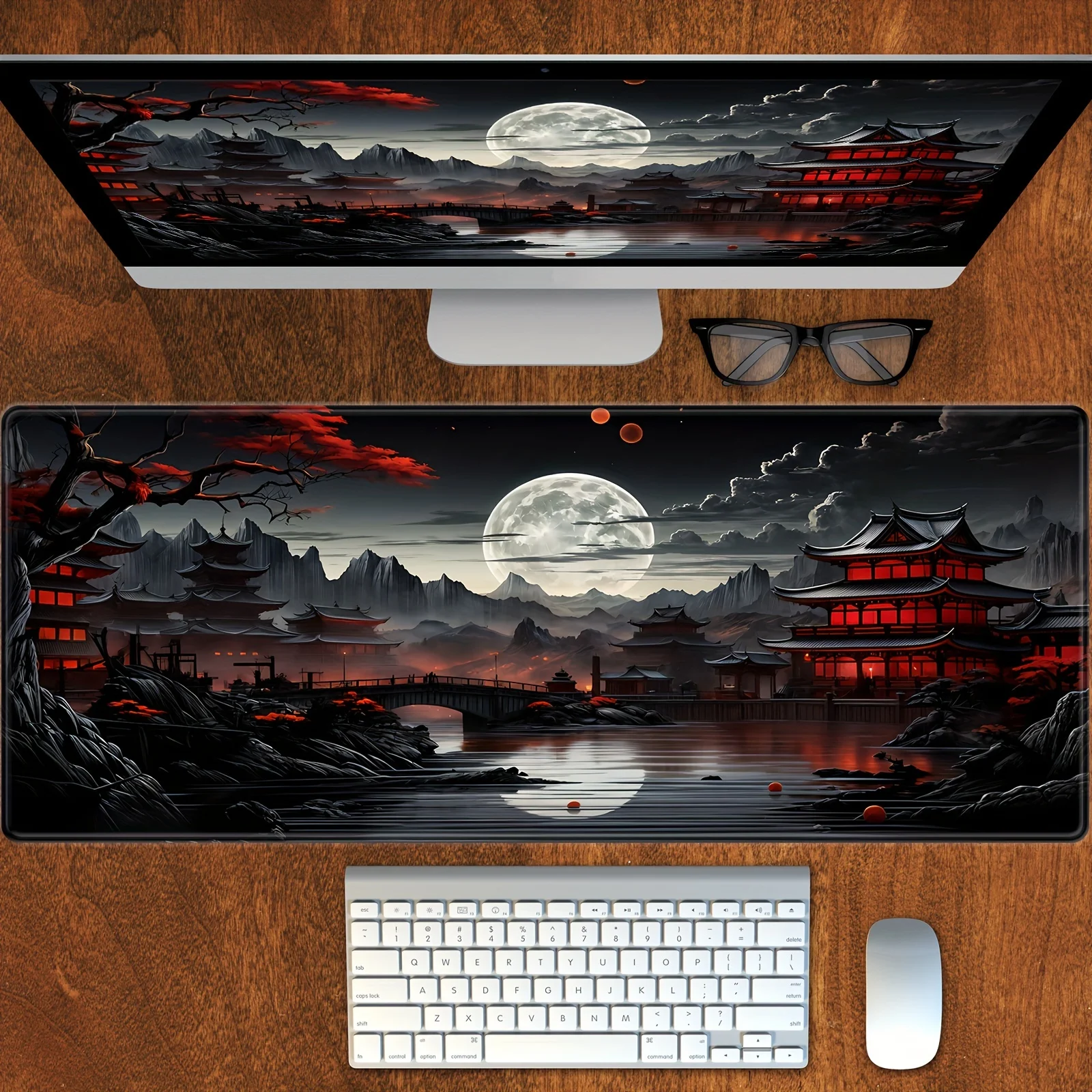 

Fantasy black and red landscape design Mouse Pad Desk Mat Gaming mats desk accessories Computer mousepads tapis de souris xxl