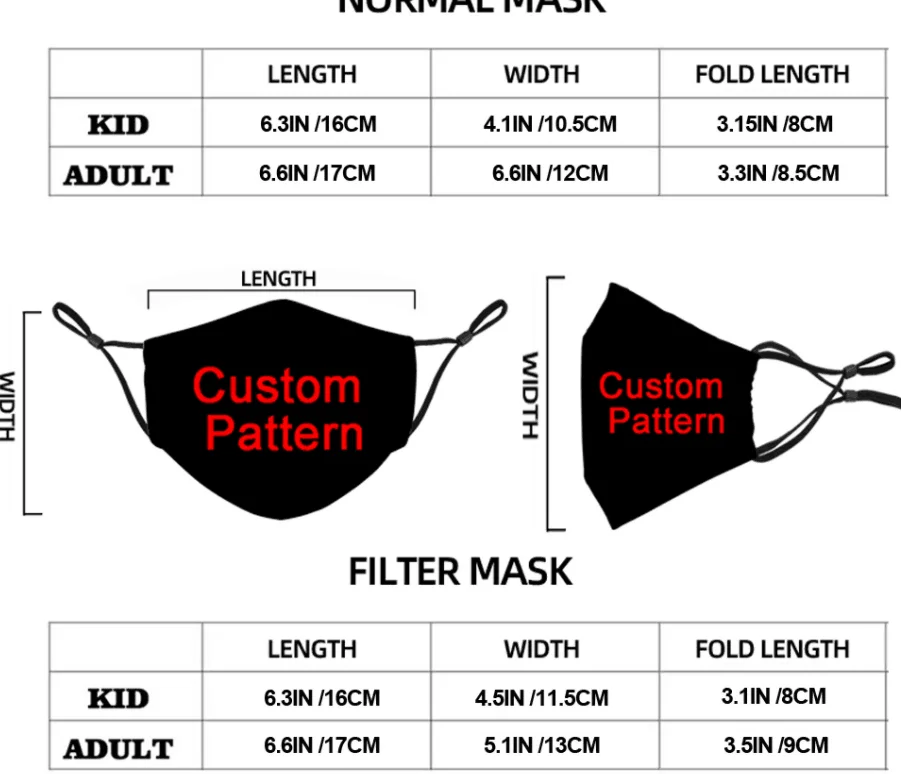 Funkin-mascarilla de media cara para adultos y niños, máscara de cosplay con filtro Pm2.5, lavable, para la noche del viernes