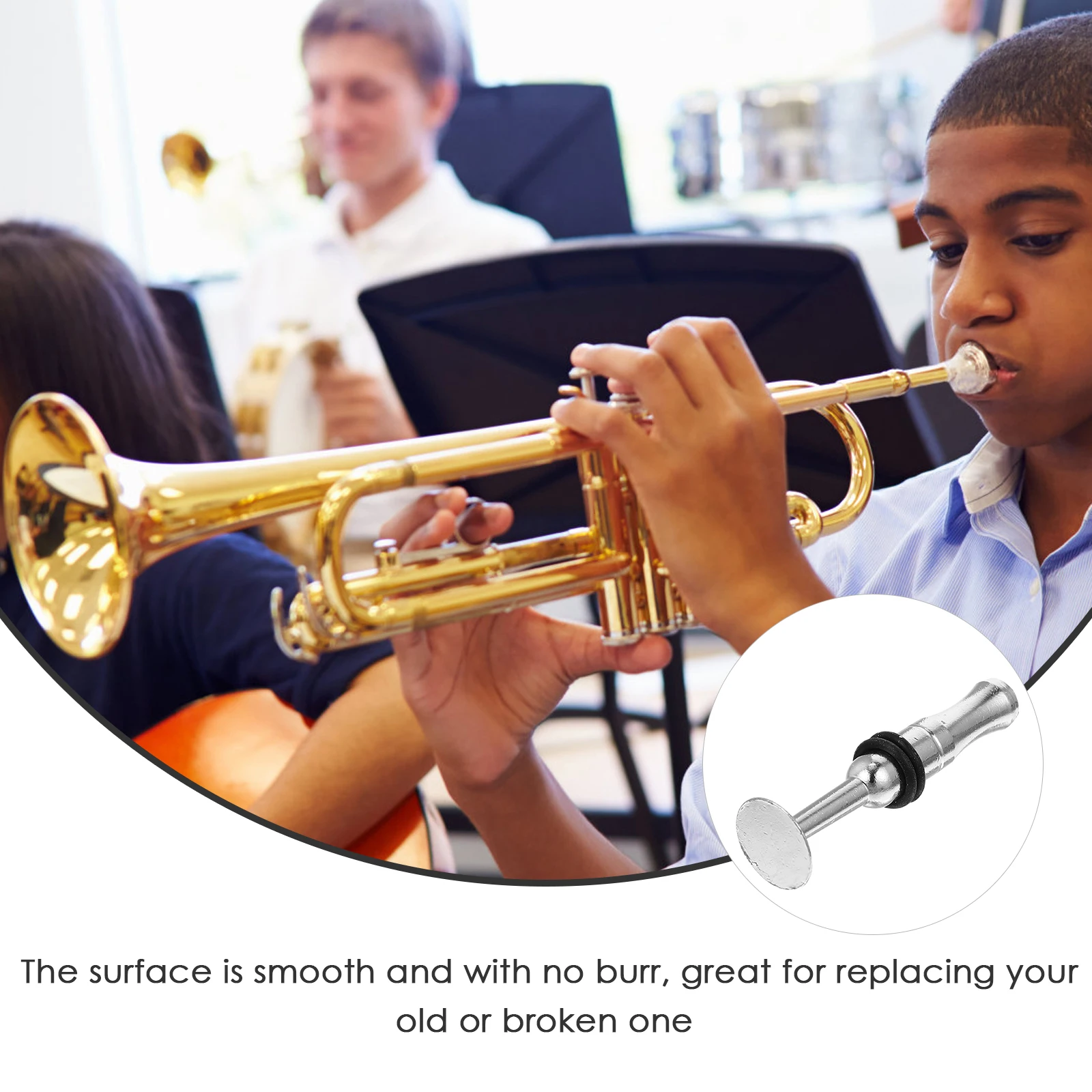 

Stainless Steel Trombone Mouthpiece Practice Tool Durable Metal Replacement For Concerts Beginners Gift Musical Instruments