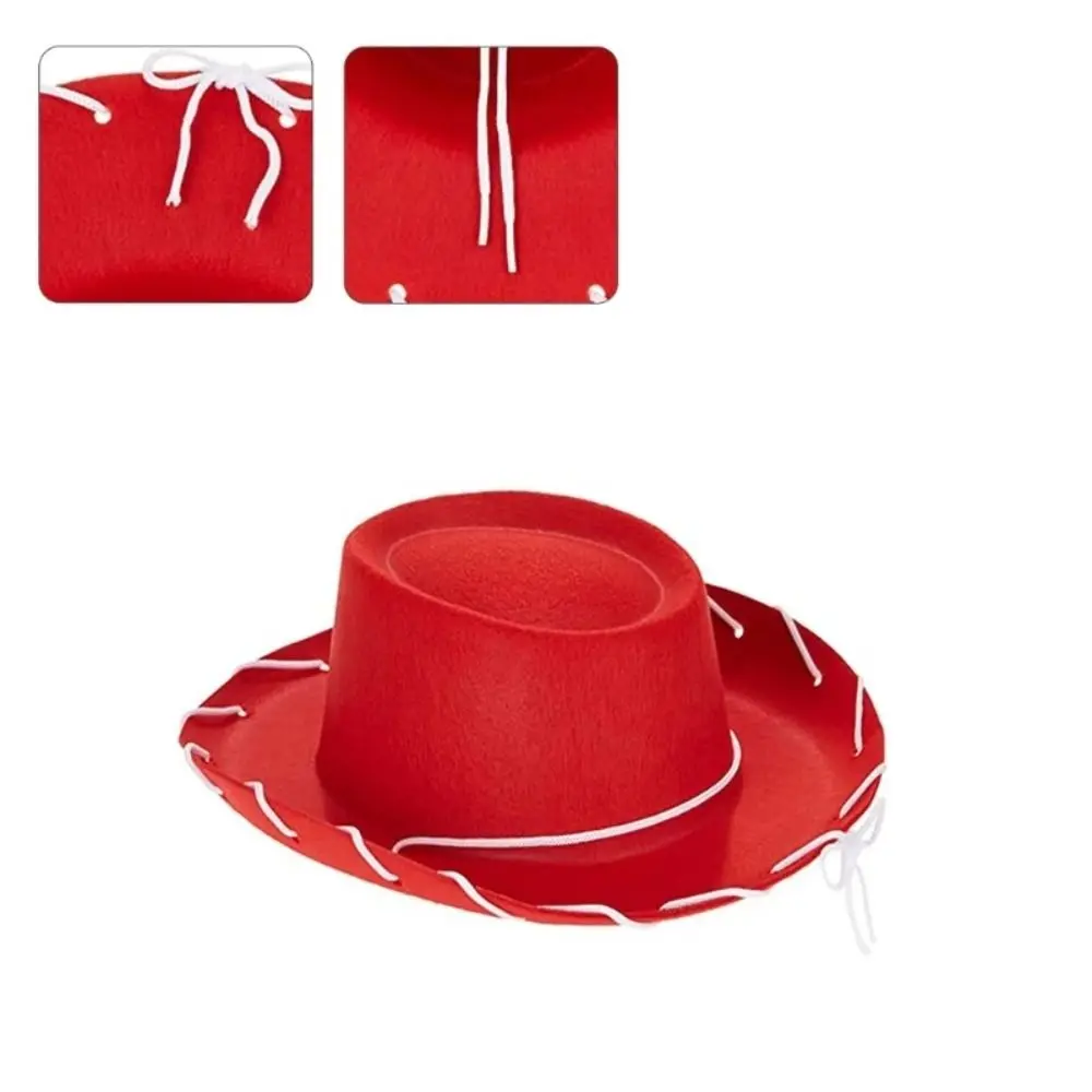Lustiges Cowboy-Accessoire, Cowboyhut, verstellbarer Filz-Prinzessinnenhut, Requisite für Verkleidung, Cosplay-Kostüm, Cowgirl-Hut, Geburtstag – Detail 7