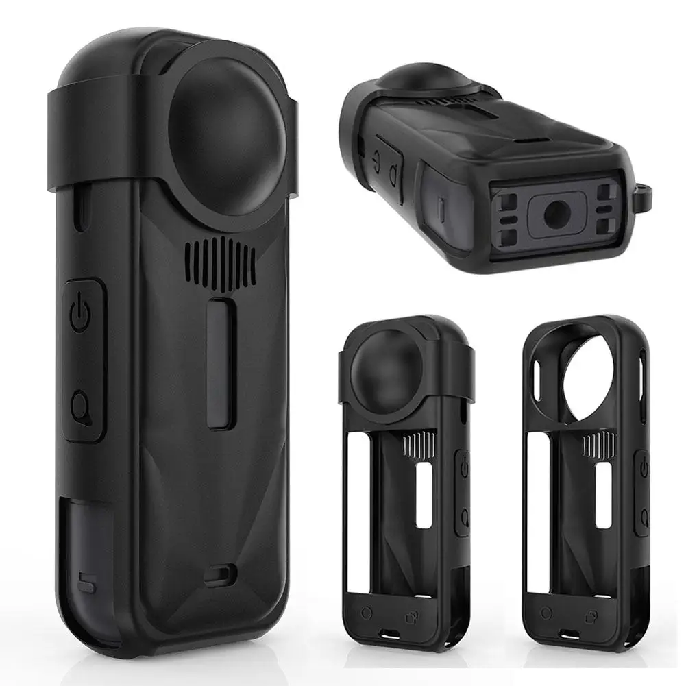 For Insta 360 X5 Soft Silicone Case Protective Full Cover Shell Lens Guard Shock-proof Water-proof Protective Frame Cap