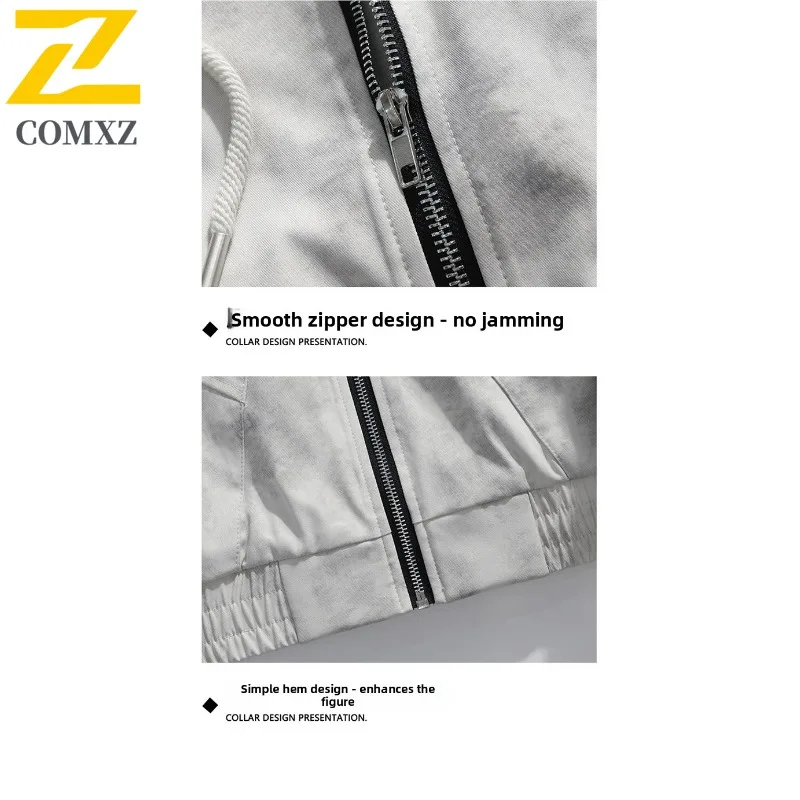 COMXZ Men Rider Jacket 2025 Fashion Classic Outdoor Fly Fishing Climbing Lightweight Windbreaker Coat Autumn Techwear Jacket