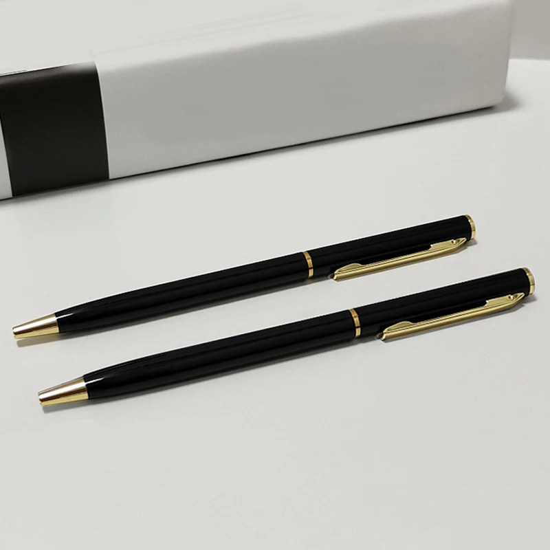 Stylo à bille avec texte doré personnalisé, cadeau personnalisé pour l\'école, le bureau, l\'écriture de produits coréens de luxe, logo de l\'enseignant