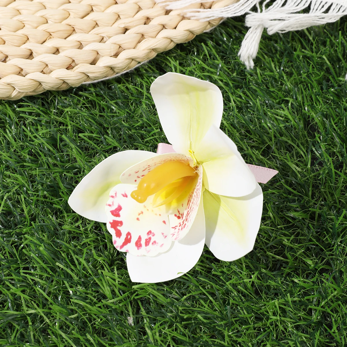 AWAYTR Mesh Calyx Orchidee Blume Haarnadeln Niedliche Blumen Kopfbedeckung Romantische Haarschmuck Mädchen Seitlicher Pony Clip Süße Haarspangen