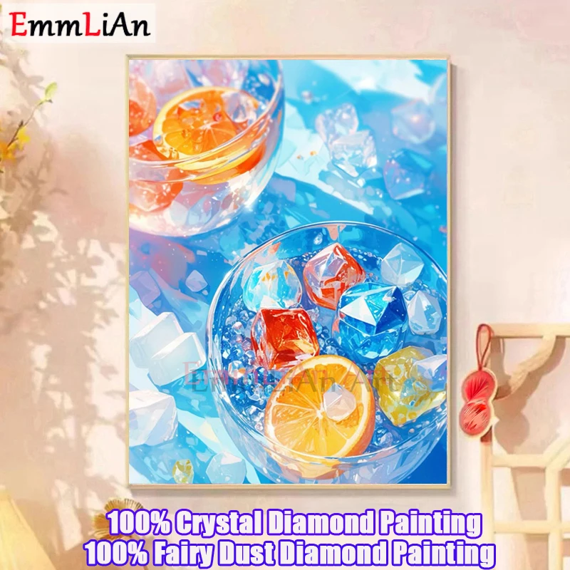 

2025 НОВАЯ чашка с фруктами, сделай сам, сказочная пыль, набор для алмазной живописи, полный кристалл, алмазная мозаика, художественная вышивка, ремесло, домашний декор, подарок ручной работы