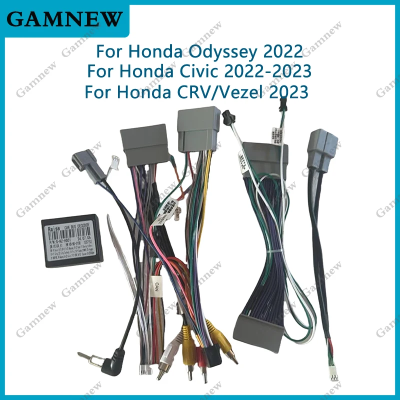 16-pin Car Android Stereo Wiring Harness For Honda Odyssey Elysion Integra Crider Civic CRV Vezel