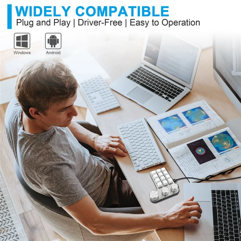 GOB-oProgrammable DIY คีย์บอร์ด RGB 12 คีย์ 3 ปุ่ม Custom Macro ปุ่มกดบลูทูธ Hotswap คีย์บอร์ด