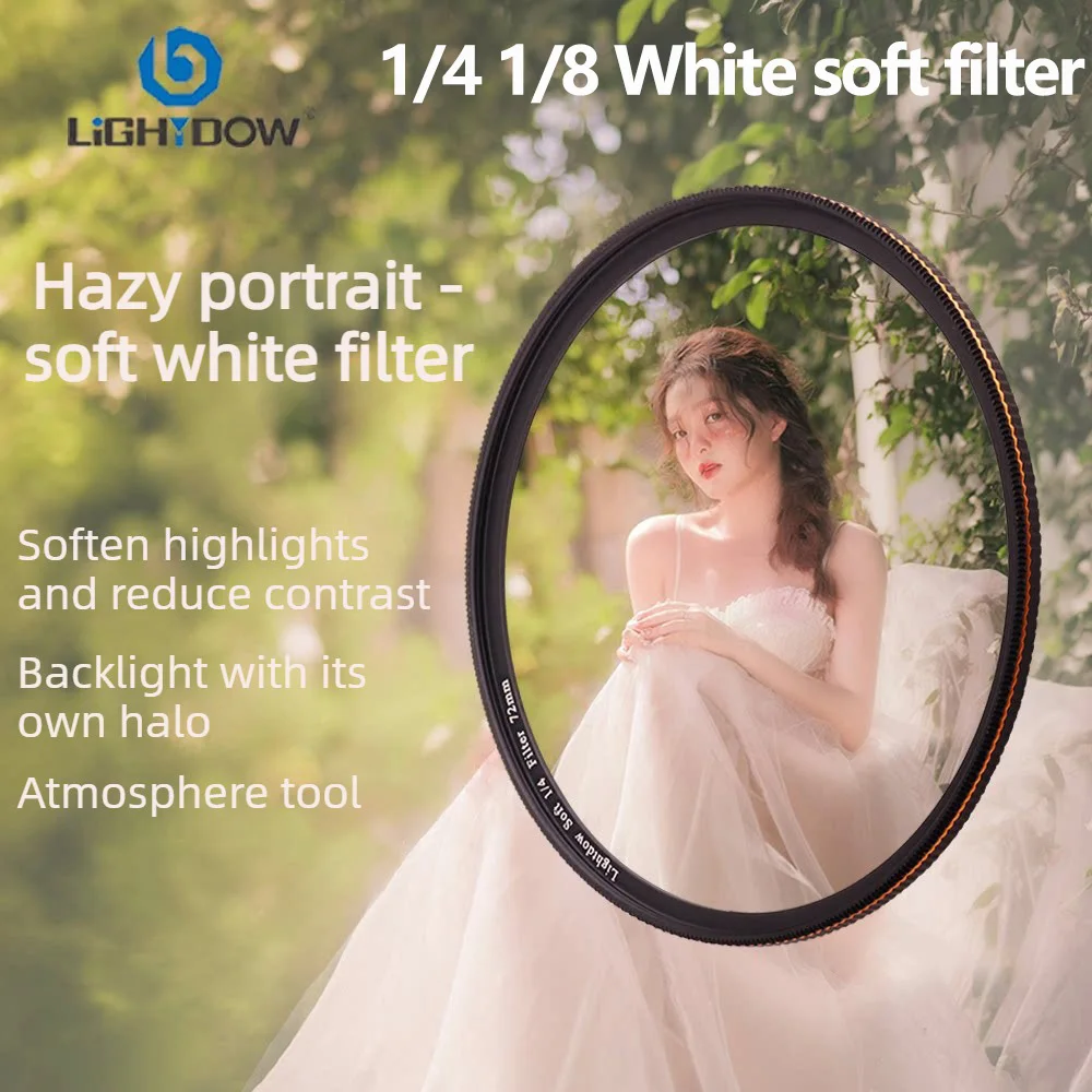 1/4 1/8 Weicher Weißer Diffusionsfilter 49mm 52mm 55mm 58mm 62mm 67mm 72mm 77mm 82mm für Kamera Canon Nikon Sony Objektivfilter