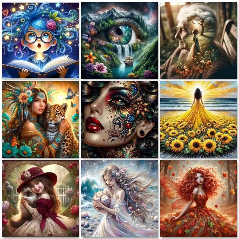 

Fantasy Portrait Collection Jigsaw Puzzle, Magical Whimsical Art Family Activity Games Gift High Quality Perfect Home Decor