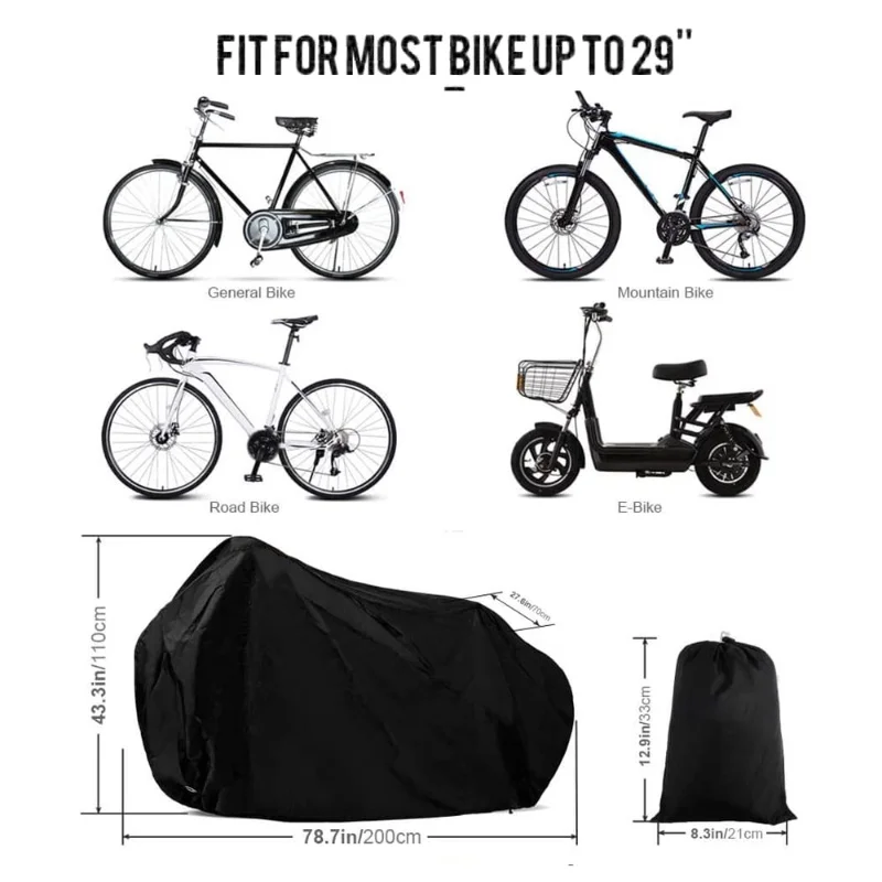Bike Cover, Bicycle Cover, Bike Rain Cover Waterproof Anti Dust Rain UV Protection Heavy Duty For Mountain Bike, Road Bike With