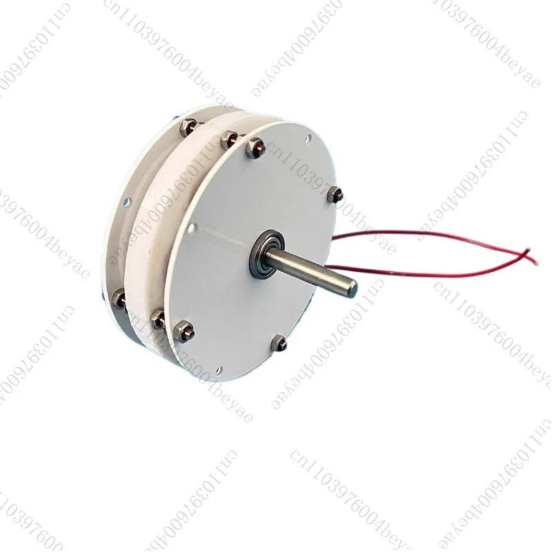 Micro disk type ironless permanent magnet generator for low-speed, low resistance wind and hydraulic power