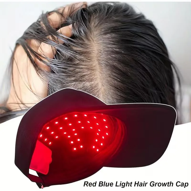 Hair Growth Cap 660nm 850nm Near Infrared Red Light Therapy 56pcs Led Bulbs Growth Hat Electric Anti Hair Loss Relax Scalp Massager
