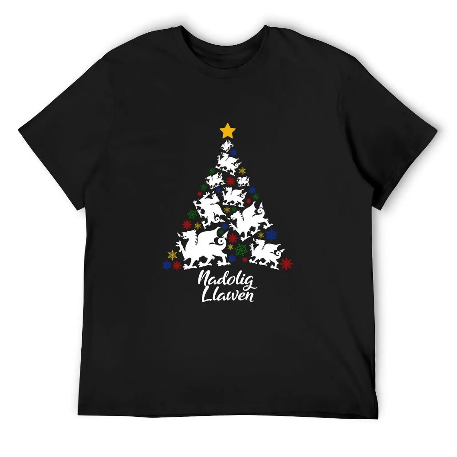

Nadolig Llawen Welsh Dragon Christmas Tree Costume T-Shirt for a boy blacks funny meme t-shirts clothes mens t shirt graphic